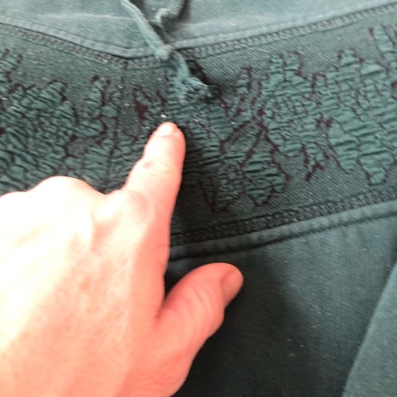 Vtg Weekend Edition Forest Green Sweat Shirt - Picture 5 of 16